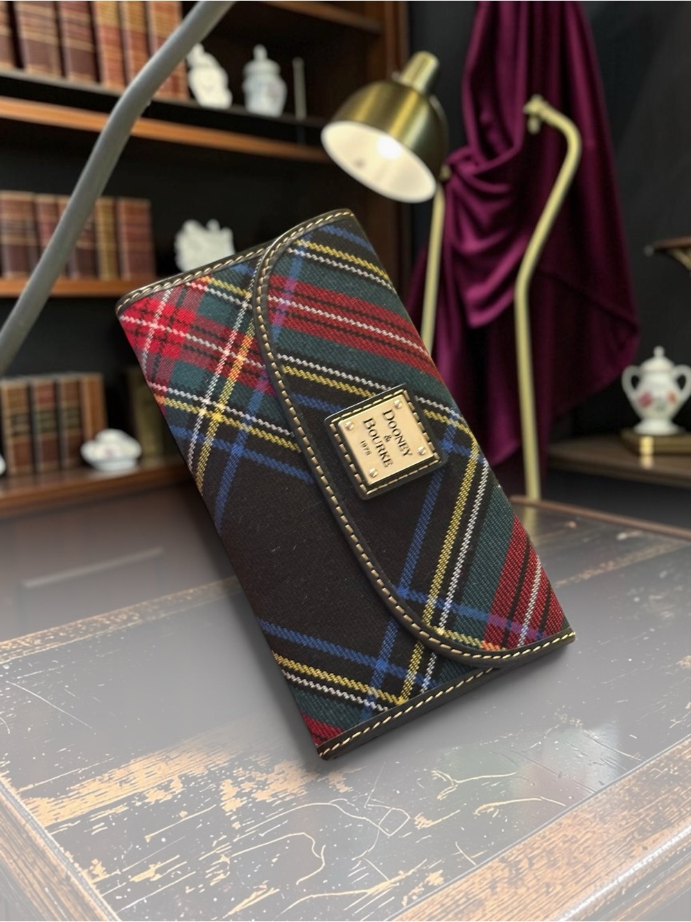 Dooney & Bourke Multicolor Plaid Continental Wallet